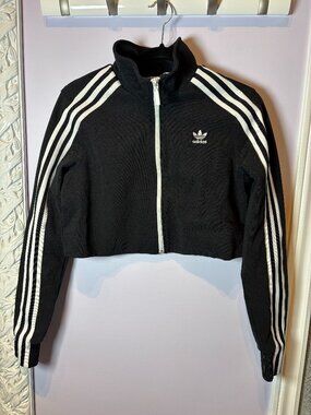 Adidas Crop Zip Up Size XS